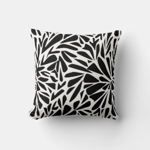 Throw Pillow Abstract modern seamless monochrome f