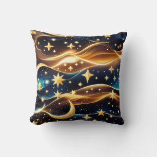 Throw Pillow – Amber Celestial Moon