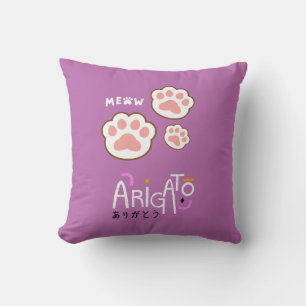 Throw Pillow Arigato