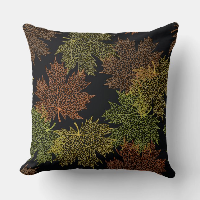 Throw Pillow-Autumn Leaves Cushion (Front)