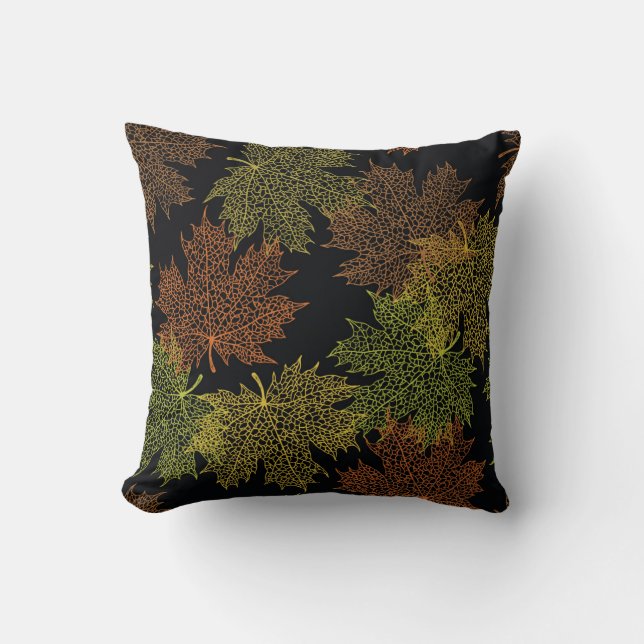 Throw Pillow-Autumn Leaves Cushion (Front)