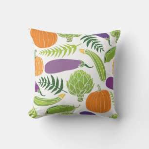 Throw Pillow-Autumn Veggies Cushion