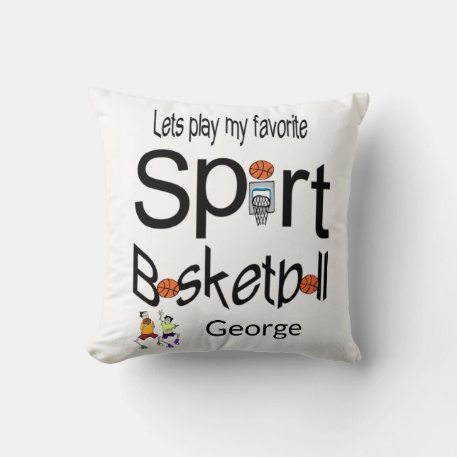 Throw Pillow Basketball Sports (Front)
