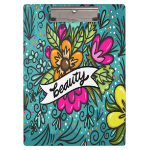 Throw Pillow Beauty with Flowers Clipboard