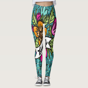 Throw Pillow Beauty with Flowers Leggings