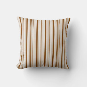 Throw Pillow-Brown Stripes Cushion