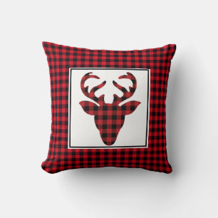 Throw Pillow-Buffalo Plaid Cushion