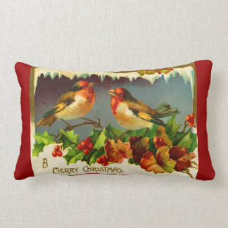 Throw pillow Christmas robins