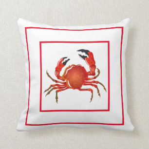 Throw Pillow-Crab Cushion
