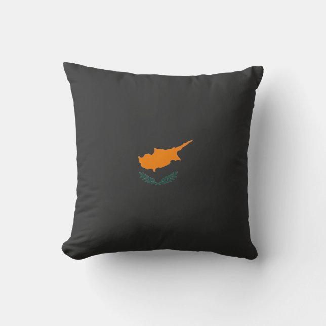 Throw Pillow (Cyprus Flag & "Cyprus" at the Back) (Front)