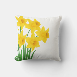 Throw Pillow-Daffodils Cushion