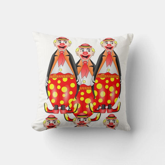 throw pillow decore clowns (Front)