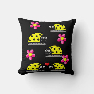 throw pillow decore ladybug