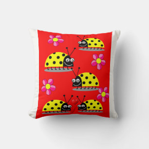 throw pillow decore ladybug