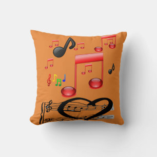 throw pillow decore music guitar
