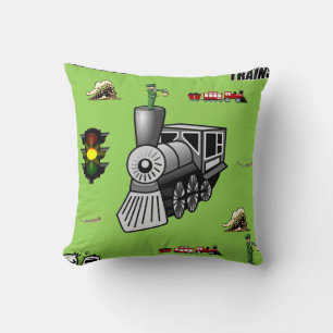 throw pillow decore trains