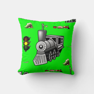 throw pillow decore trains