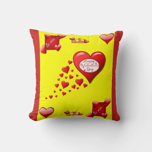 throw pillow decore vintage valentines (Front)