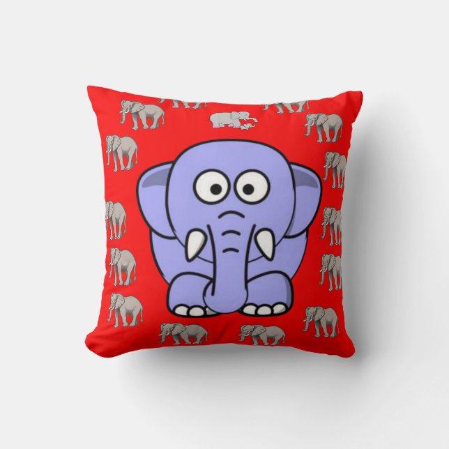 Throw Pillow Elephant (Front)