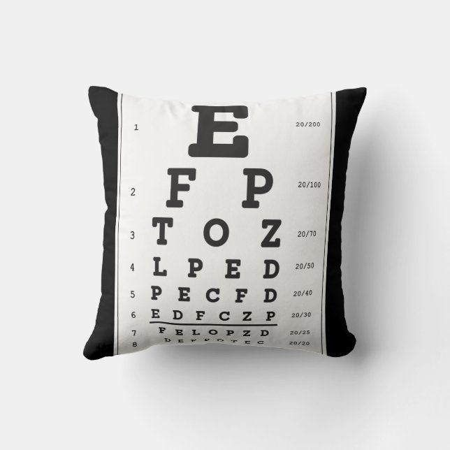 Throw Pillow Eye Chart (Back)