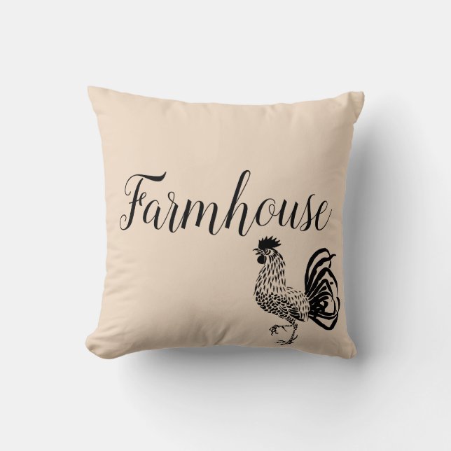 Throw Pillow-Farmhouse Cushion (Front)