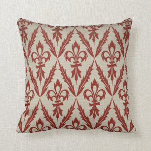 Throw Pillow--Fleur de Lis Cushion