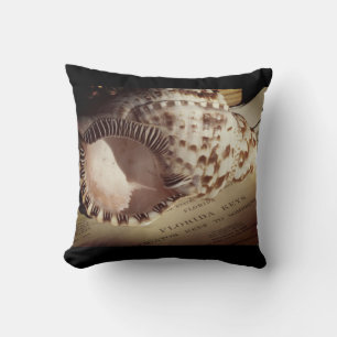 Throw Pillow  Florida Keys with Shell 