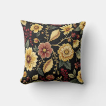Throw Pillow flowers pattern 
