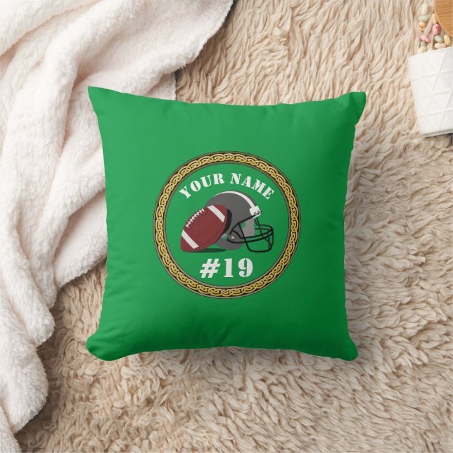 Throw Pillow Football - Add Name & Number (Blanket)