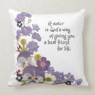 Throw pillow for a sister