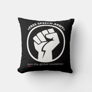 throw pillow "FREE SPEECH ARMY"