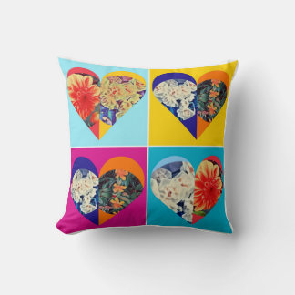 Throw pillow full of hearts