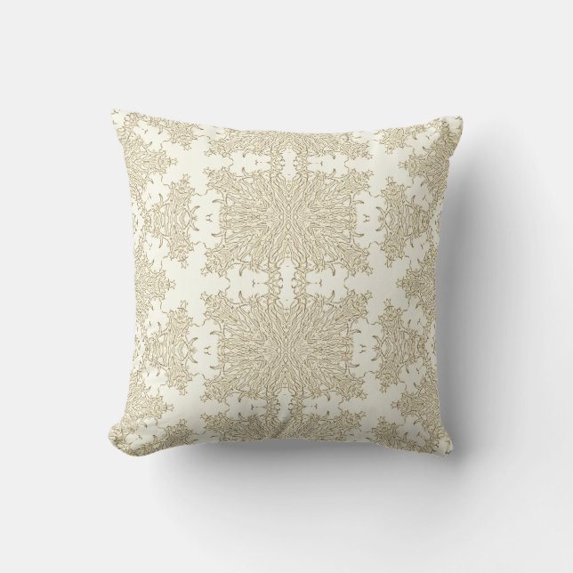 Throw Pillow Gold Design Abstract (Front)