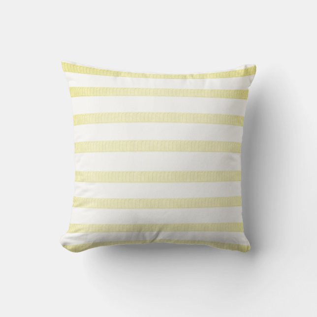 Throw Pillow Gold Yellowish Stripe  (Front)
