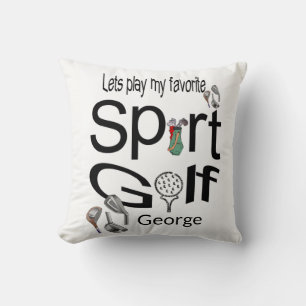 Throw Pillow Golf Sports
