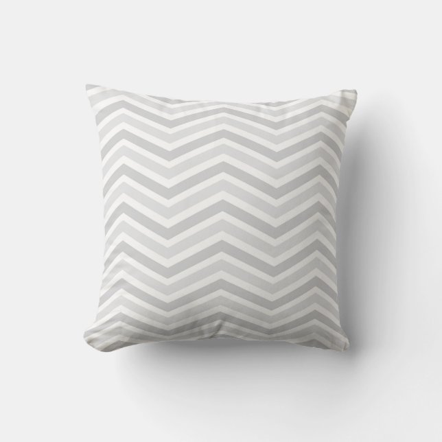 Throw Pillow/Grey Chevron Cushion (Front)
