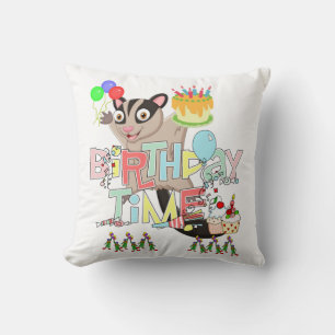 Throw Pillow, Happy Birthday Possum Cake Cushion