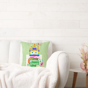 Throw Pillow, Happy Birthday St. Patrick's Day Cushion