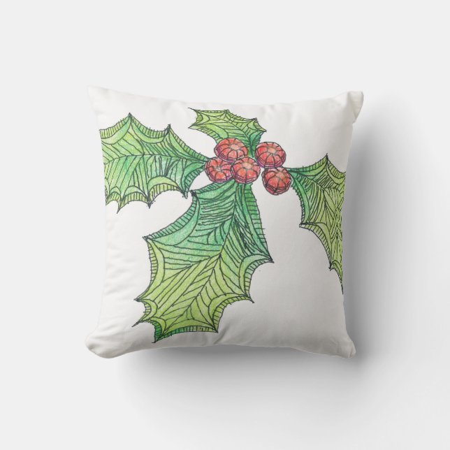 Throw Pillow Holly colour sketch (Front)