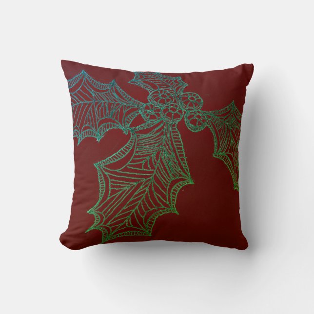 Throw Pillow Holly Sketch B (Front)
