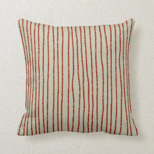 Throw pillow in beige and red
