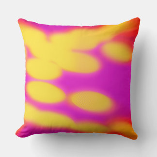 Throw pillow in red pink and yellow
