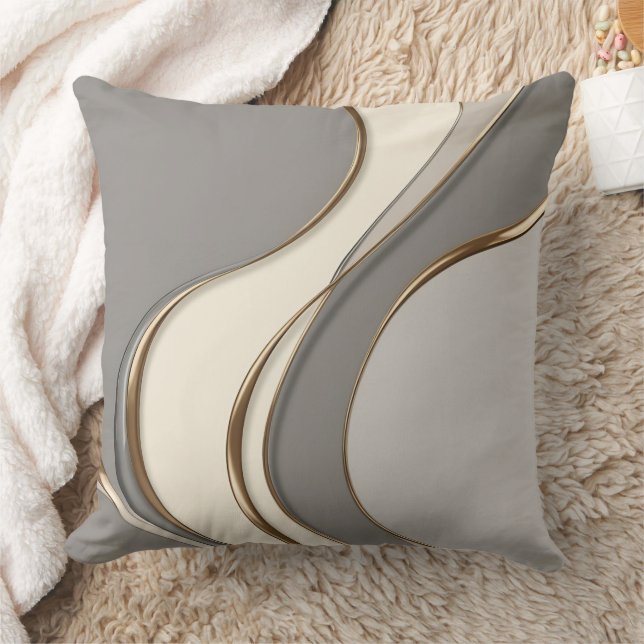 Throw pillow in stylish abstract graphic (Blanket)