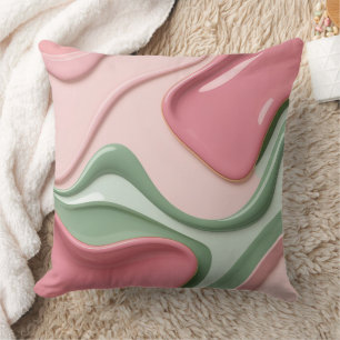 Throw pillow in stylish abstract graphic