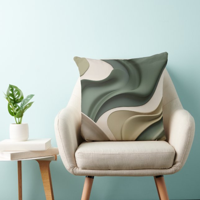 Throw pillow in stylish abstract graphic (Chair)