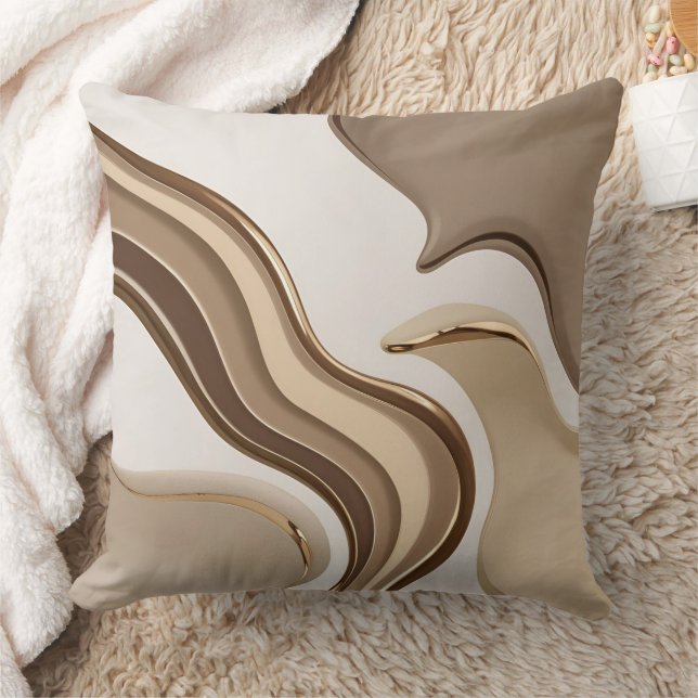 Throw pillow in stylish abstract graphic (Blanket)