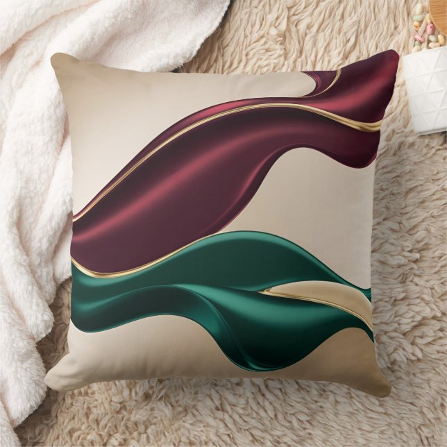 Throw pillow in stylish abstract graphic (Blanket)