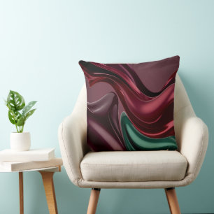 Throw pillow in stylish abstract graphic