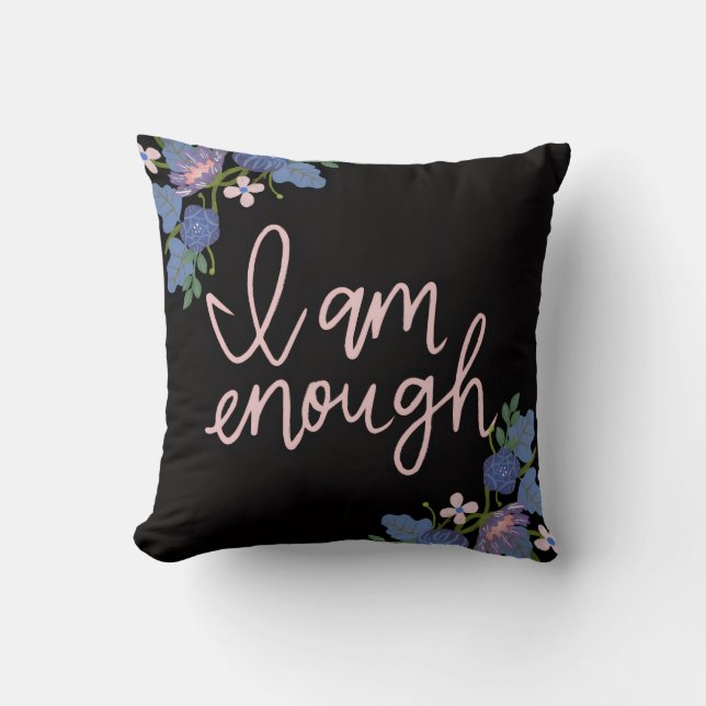 Throw Pillow Inspirational Quote Decorative Cushio (Front)