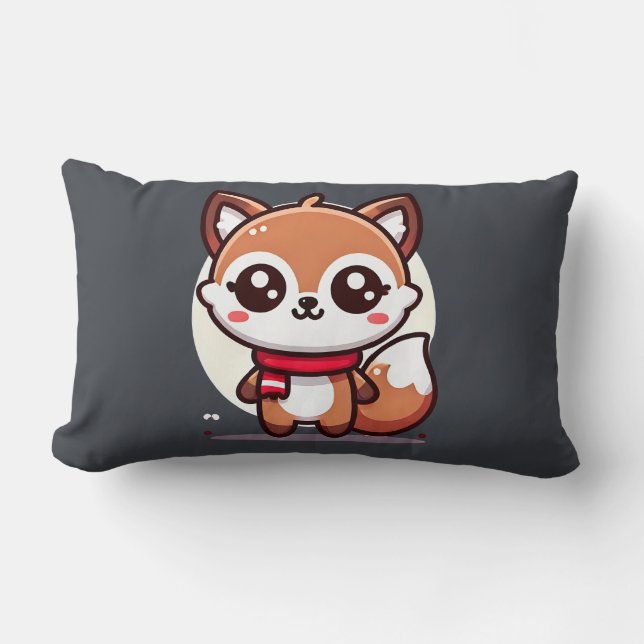 Throw Pillow - Kawaii Fox (Front)